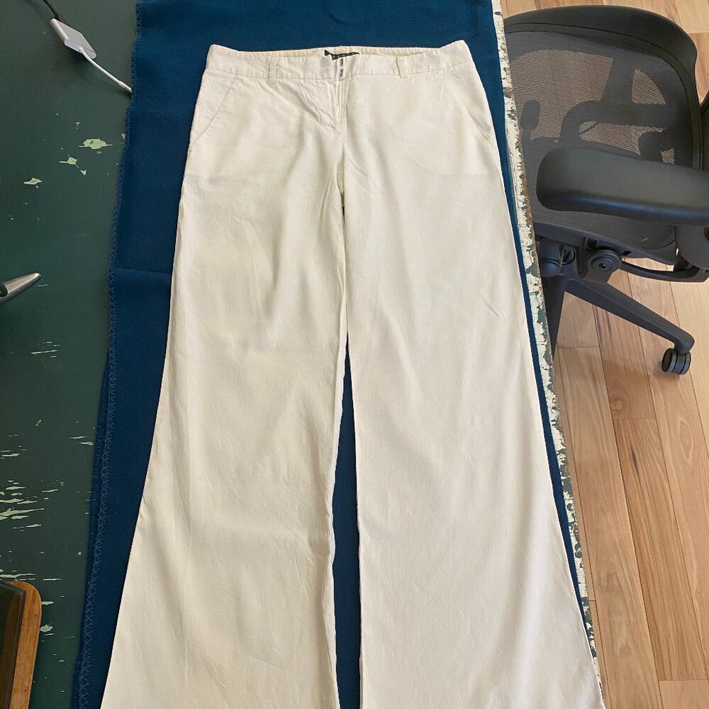 Theory Cream Boot Cut Pants